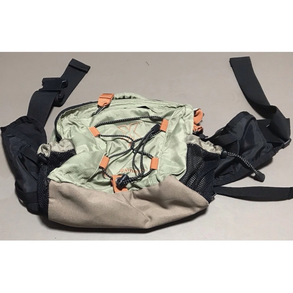 Coleman Exponent Hiking Waist Pack Bag 2 Bottles Adjustable Padded Green - Picture 7 of 16
